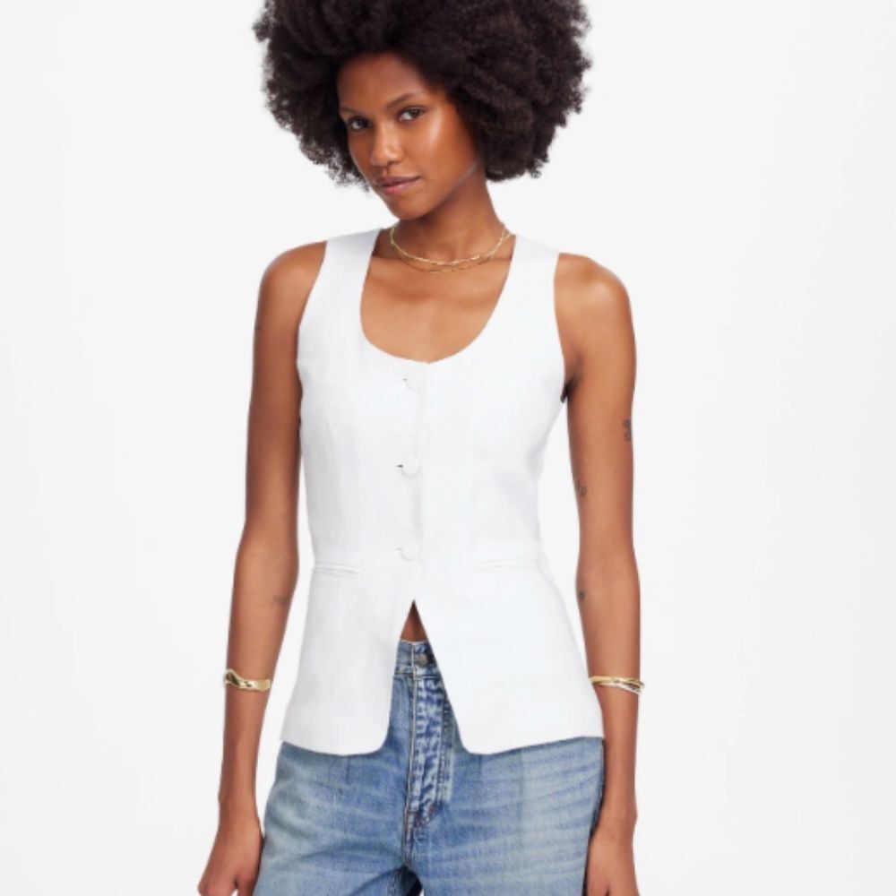 Madewell Scoopneck Cutaway Vest • size 8 • NWT • NV834